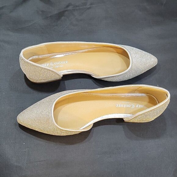BRAND NEW JUICY COUTURE JEWEL STUDDED D'ORSAY POINTED TOE SLIP-ON FLAT S… - Picture 7 of 14